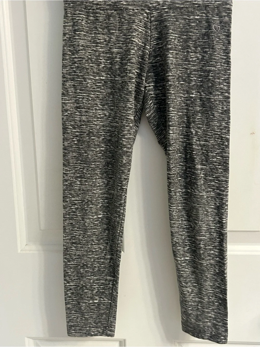Justice Black/Gray & White Space-Dye Girls' Leggings